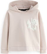 smALLSAINTS by ALLSAINTS Kids' Oversize Floral Heart Logo Cotton Hoodie