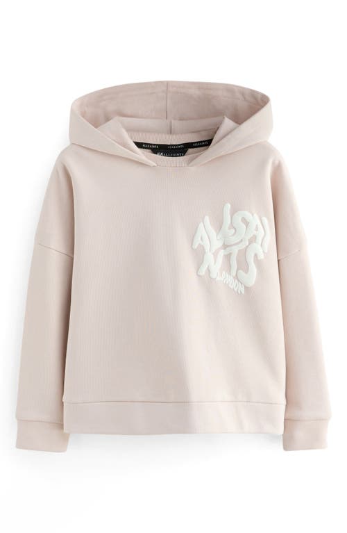Smallsaints By Allsaints Kids' Oversize Floral Heart Logo Cotton Hoodie In Pink