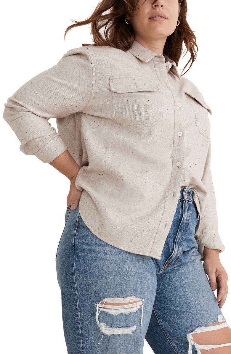 Madewell Donegal Flannel Kentwood Oversize Shirt Jacket, Alternate, color,