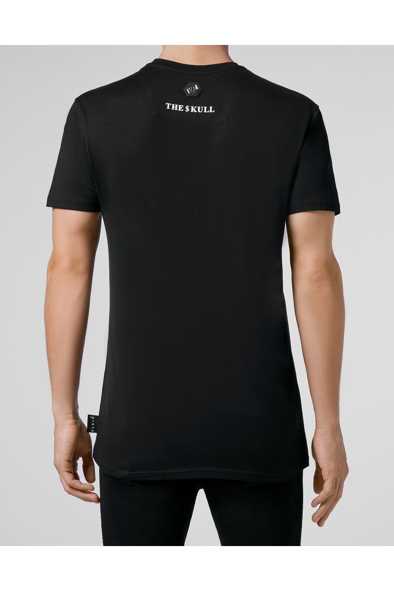 T-Shirt Round Neck Ss Skull Men, Alternate, color, black