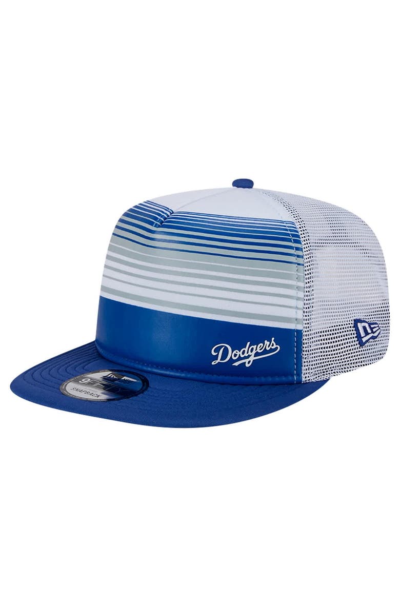 New Era Men's New Era Royal Los Angeles Dodgers Team Horizon 9FIFTY A-Frame Trucker Snapback Hat, Main, color, 