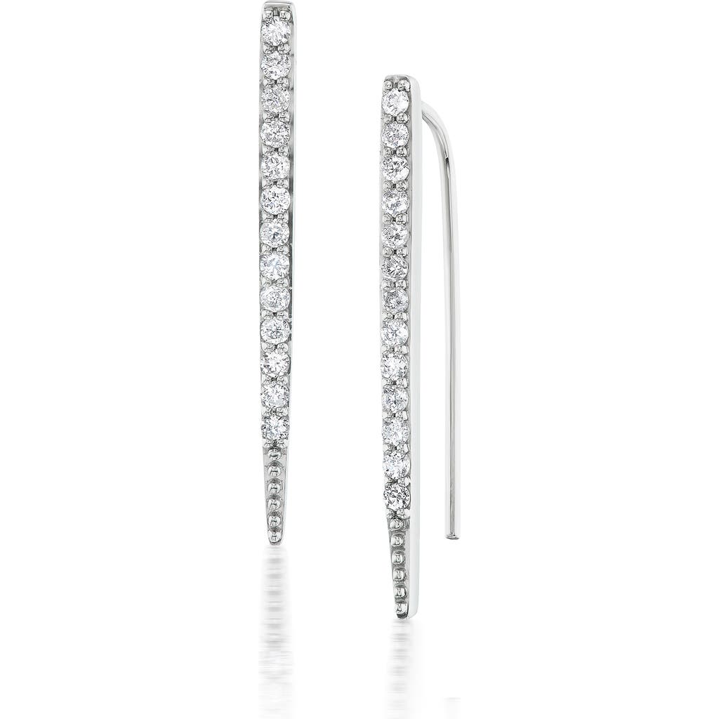 Sheryl Lowe Diamond Baby Stick Earring In Sterling Silver