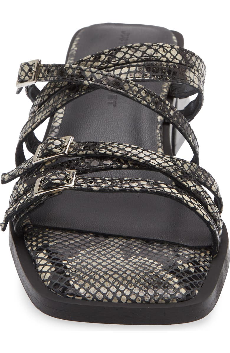 Justine Clenquet Andie Python Embossed Sandal, Alternate, color, Beige Python