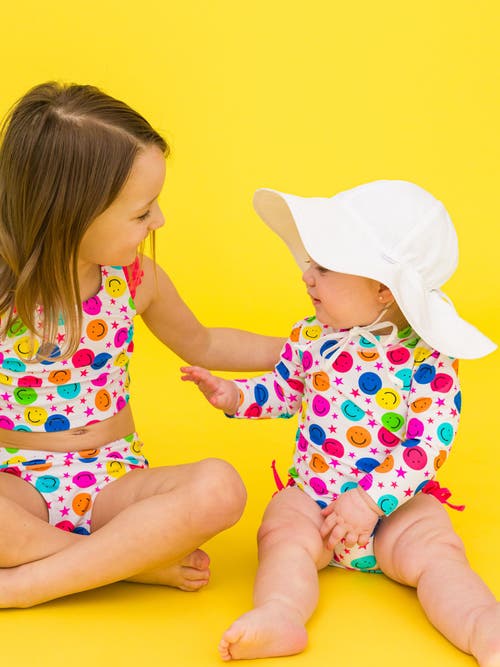 Rufflebutts Baby Girls Long Sleeve Upf50+ One Piece Rash Guard