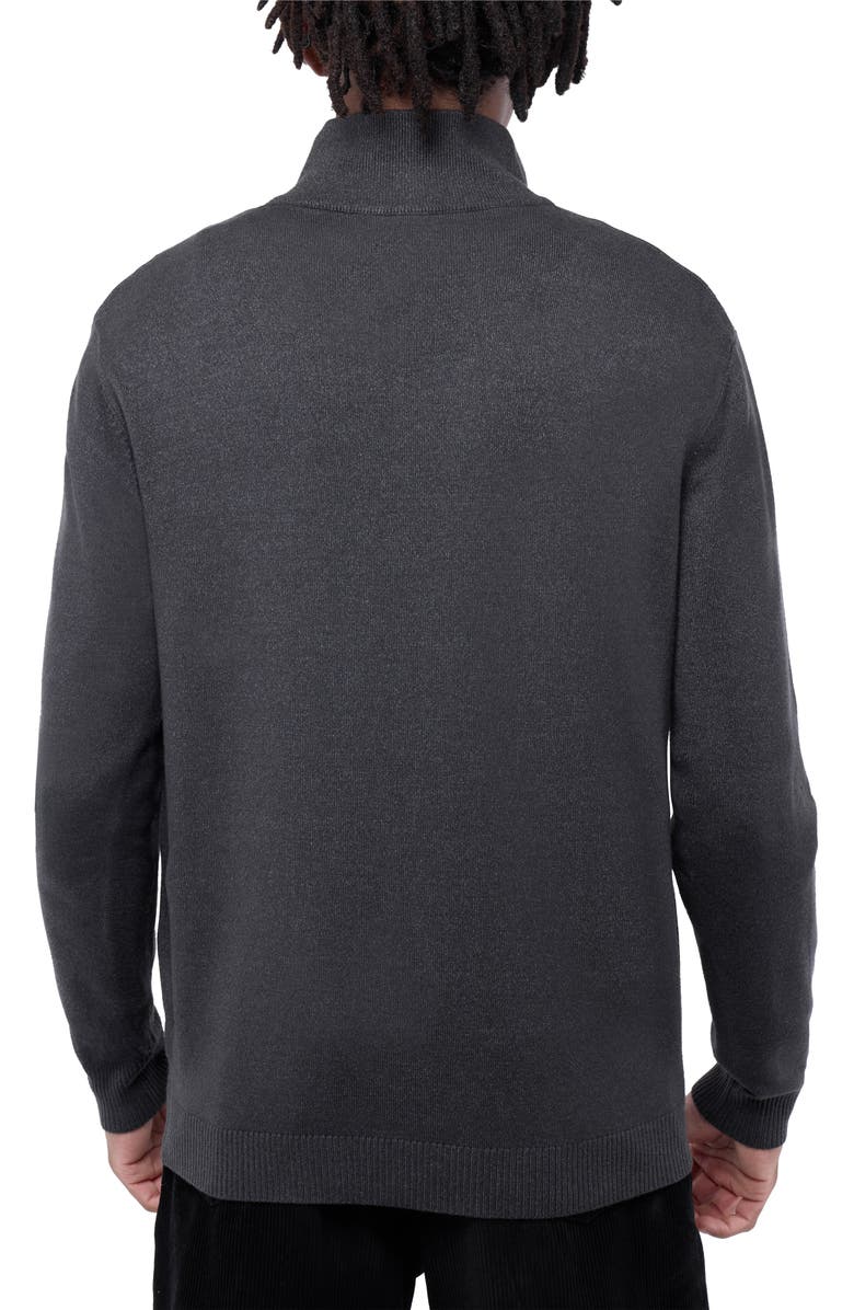Spring + Mercer Mock Neck Quarter Zip Sweater, Alternate, color, Heather Charcoal
