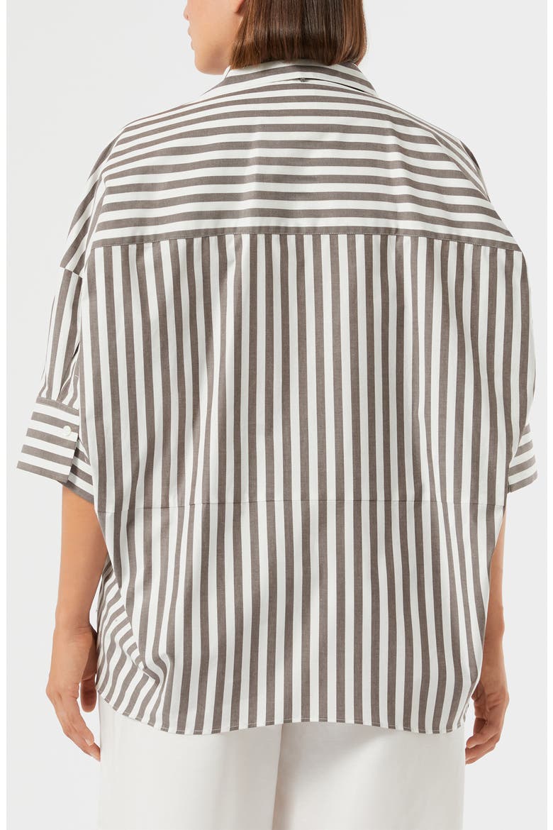 Boa Stripe Stretch Cotton Top, Alternate, color, CHOCOLATE