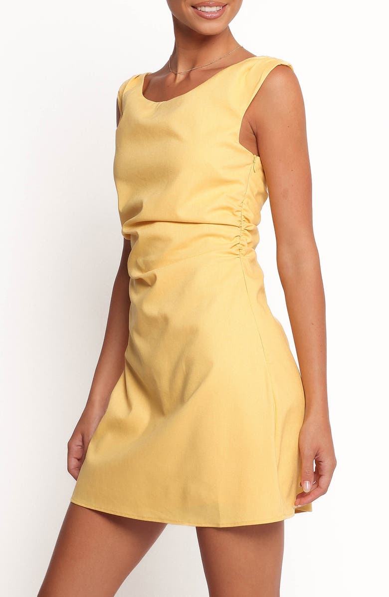 Petal & Pup Cielo Ruched Sleeveless Minidress, Alternate, color, Butter Yellow