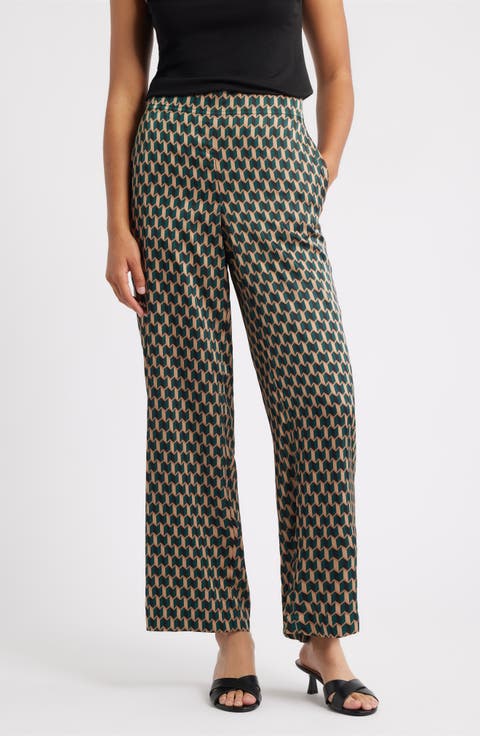Pull-On Wide Leg Pants