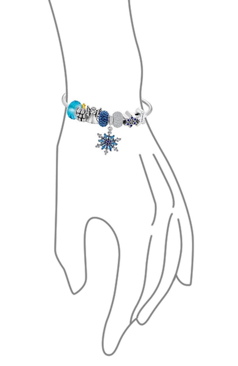 BLING JEWELRY Christmas Wonderland Themed Sterling Silver Charm Bracelet, Alternate, color, 