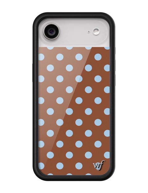 Polka Dot | Brown and Blue iPhone 17/17e/Air/17 Pro/17 Pro Max Case