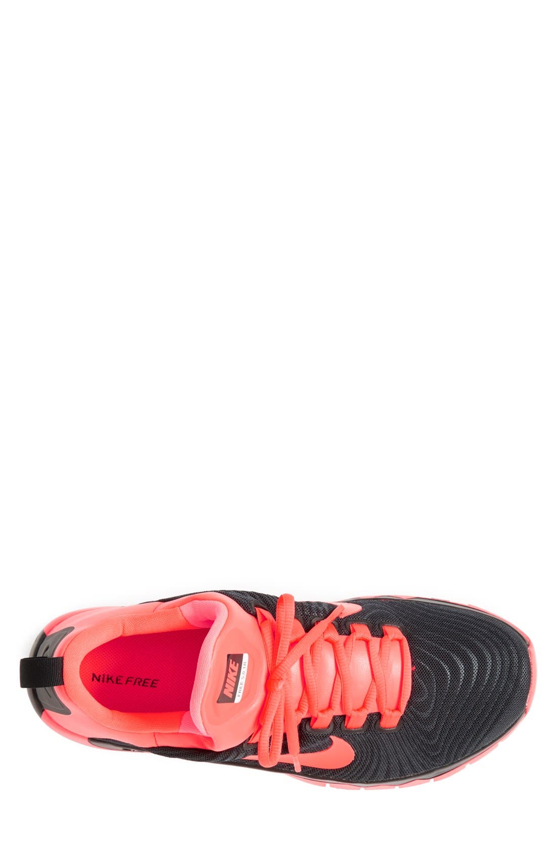 'Free 5.0 Trainer' Training Shoe, Alternate, color, BLACK/ HYPER PUNCH