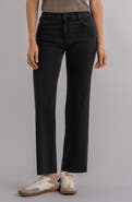 KUT from the Kloth Avery Fab Ab High Waist Raw Hem Ankle Straight Leg Jeans