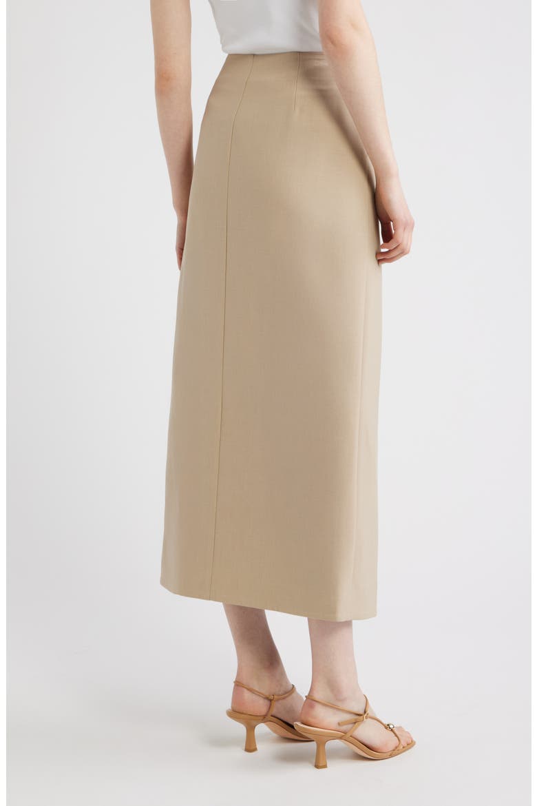 Wrap Midi Skirt, Alternate, color, BEIGE HUMUS