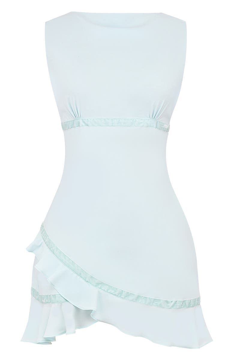 Mistress Rocks Ruffle Open Back Georgette Cocktail Minidress, Alternate, color,