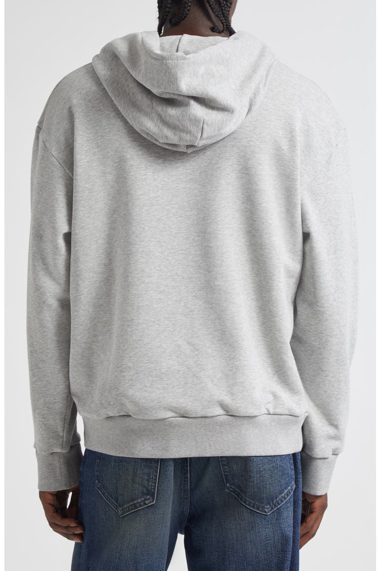 Spray Dot Motif Logo Graphic Hoodie, Alternate, color, LIGHT GREY