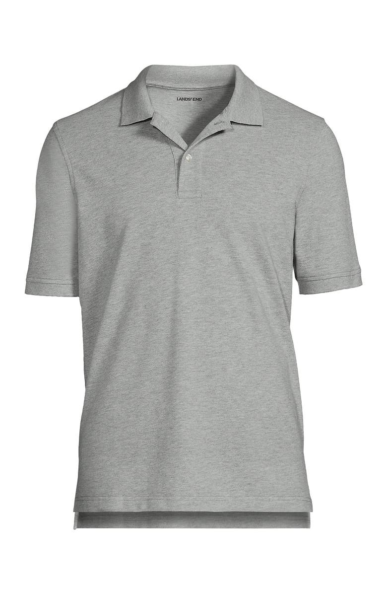 Lands' End School Uniform Young Short Sleeve Mesh Polo Shirt, Alternate, color, Gray Heather