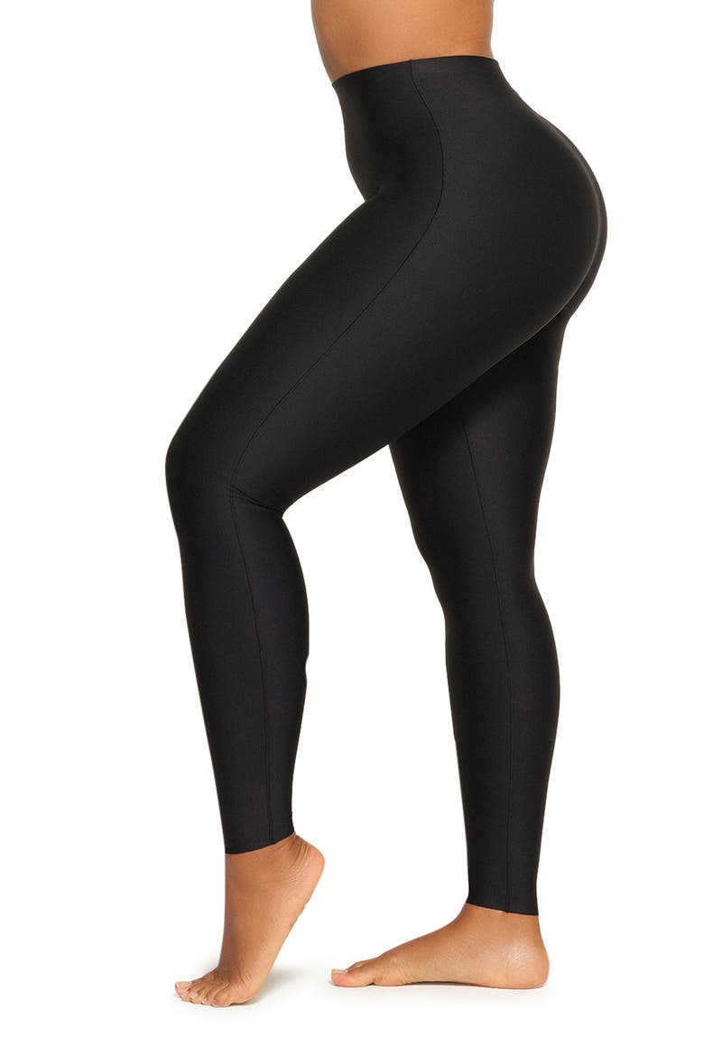 High Waist Shaping Leggings, Alternate, color, ONYX