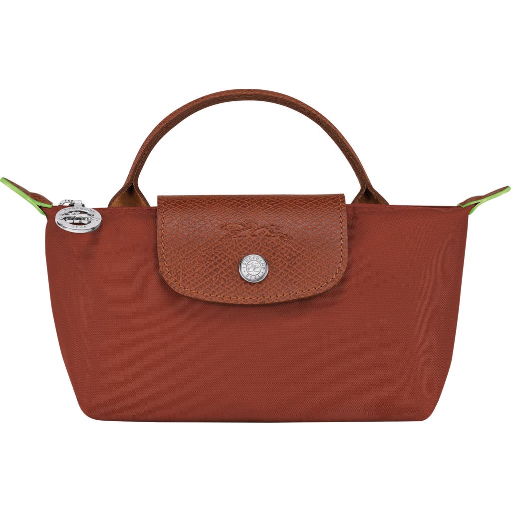 Longchamp Le Pliage Recycled Canvas Cosmetics Case In Chestnut
