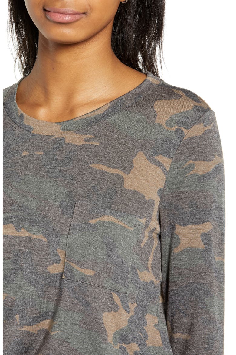 Camo Print Tee, Alternate, color, OLIVE BURNT CAMO