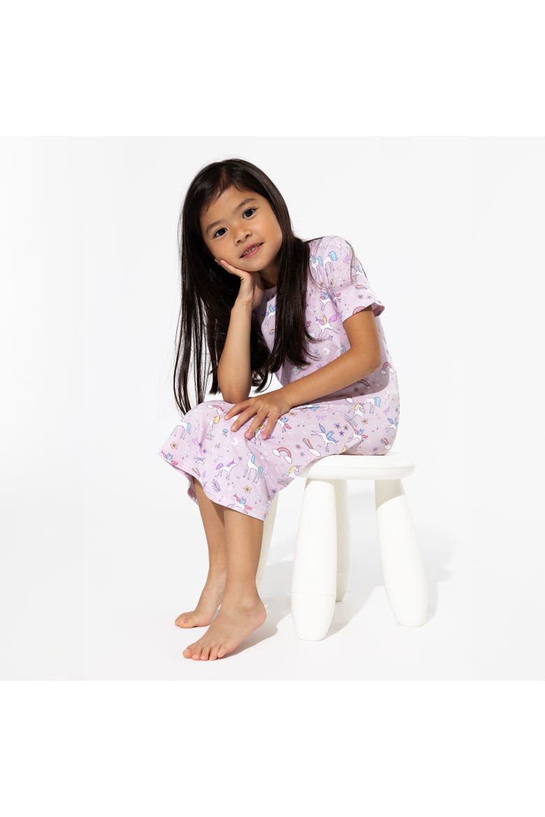 Kids' Enchanted Unicorn Short Sleeve Dress, Alternate, color, Enchanted Unicorn