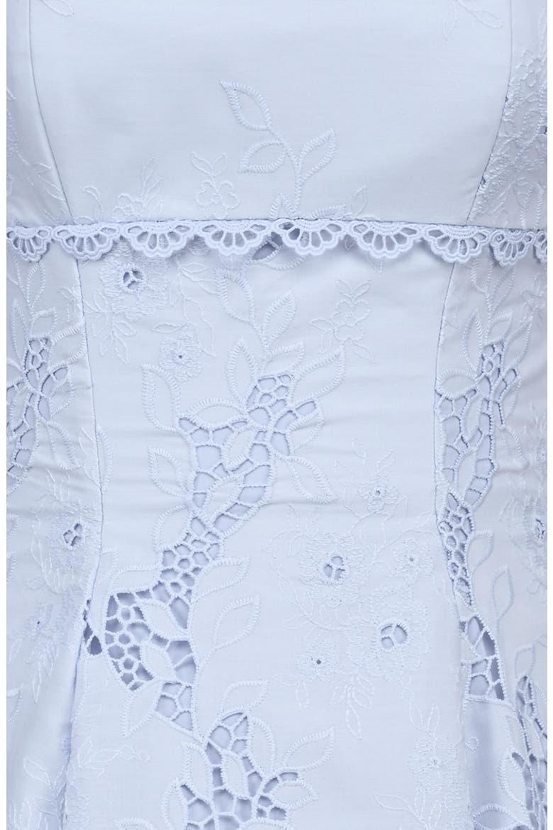 Isla Bluebell Scalloped Lace Cocktail Minidress, Alternate, color, BLUEBELL