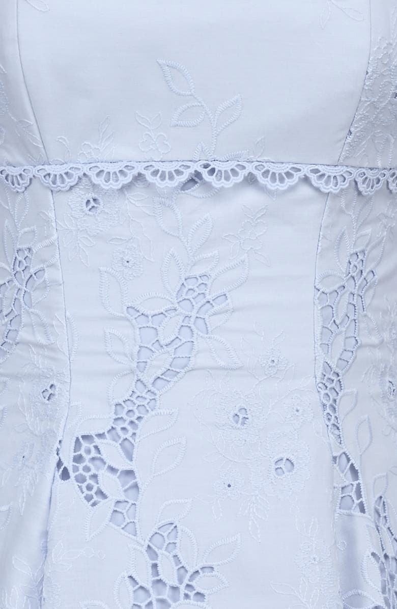 HOUSE OF CB Isla Bluebell Scalloped Lace Cocktail Minidress, Alternate, color, Bluebell