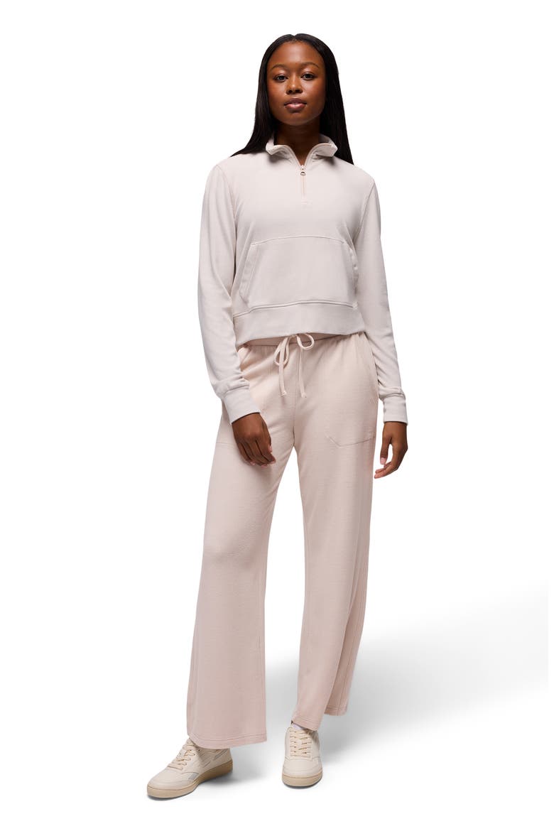 Willow West Wide Leg Drawstring Pants, Alternate, color, ALMOND