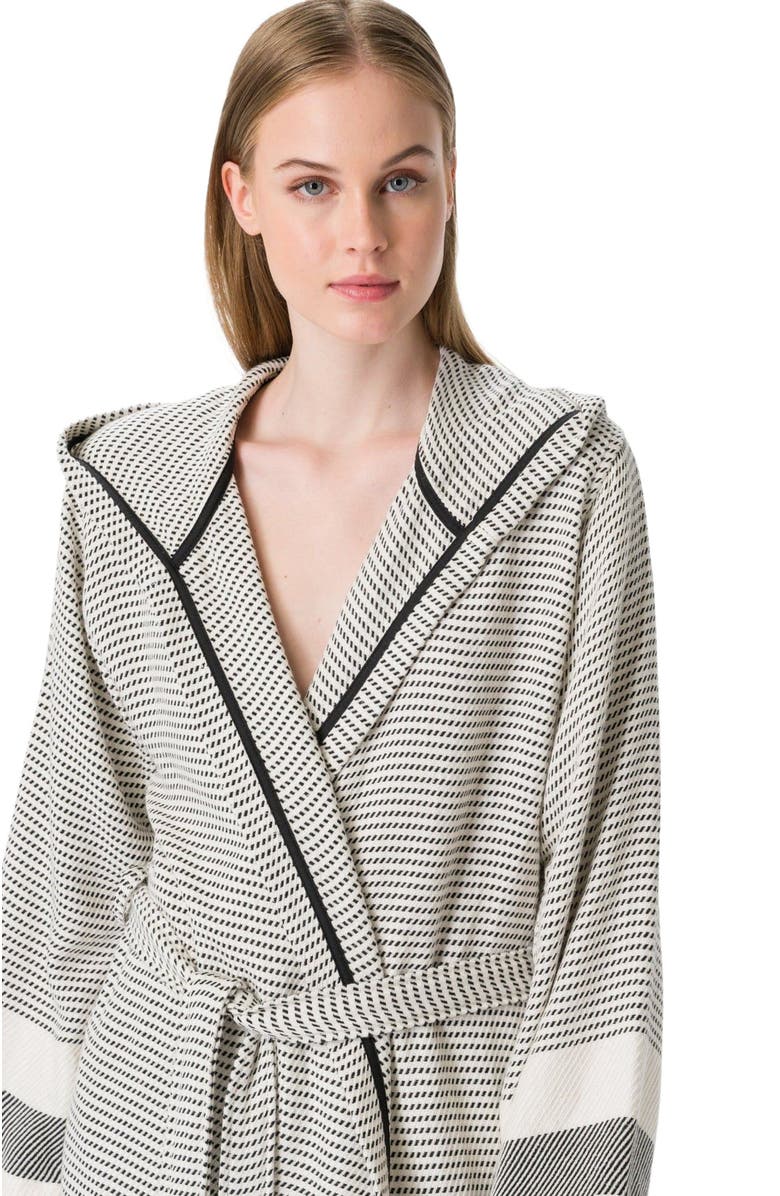 Olive & Linen Pixel Turkish Towel Robe, Alternate, color, 