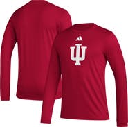 adidas Men's adidas Crimson Indiana Hoosiers Primary Locker Logo Pre-Game Long Sleeve T-Shirt