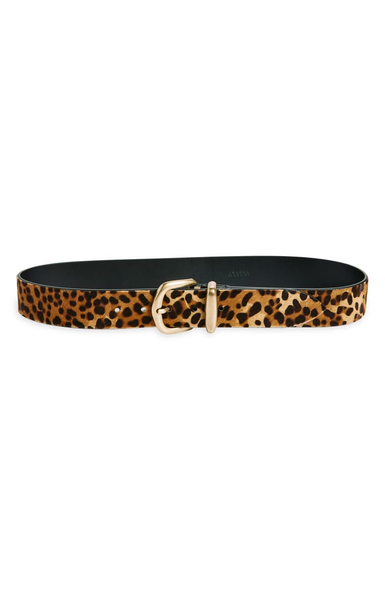 Isabel Marant Dela Bombed Genuine Calf Hair Belt, Main, color, 