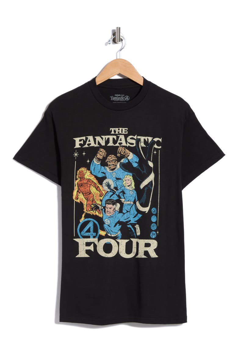Fantastic 4 Block T-Shirt, Main, color, BLACK