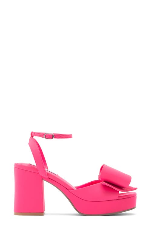 Steve Madden Aerin Bow Platform Sandal In Pink