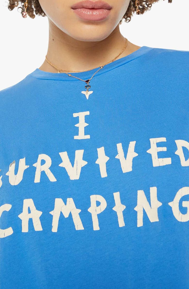 MOTHER The Boxy Goodie Goodie Supima<sup>®</sup> Cotton Tee, Alternate, color, I Survived Camping