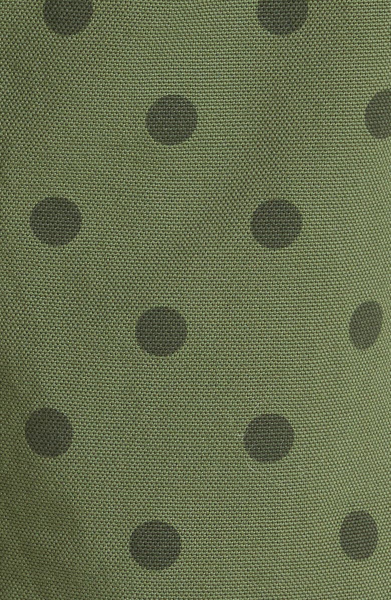 THE GREAT. The Ranger Crop Cotton Pants, Alternate, color, Army Dot