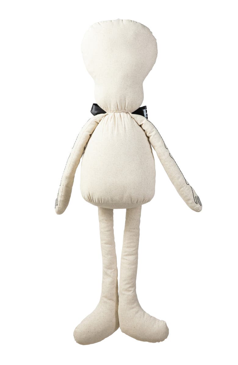 Glitzhome Fabric Halloween Skeleton Sitter Porch Decor, Alternate, color, White