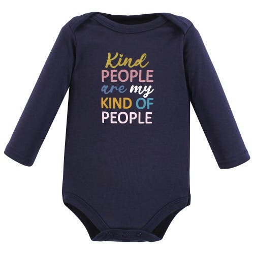 Hudson Baby Essential All-cotton Long-sleeve Bodysuit Triple Pack In Black
