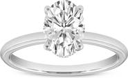 LuvMyJewelry Anastasia 14K Gold Oval Cut Solitaire Hidden Halo Ring - 1.55 Ct
