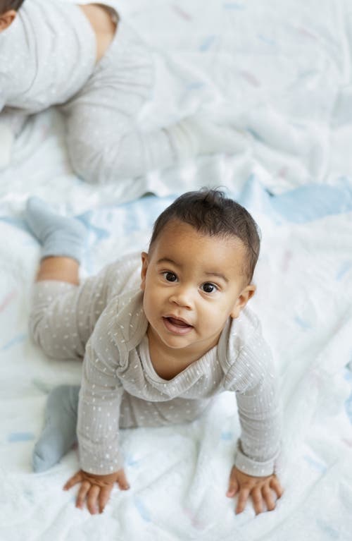Little Giraffe Luxe Sprinkles Faux Fur Baby Blanket In White