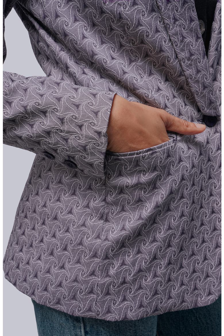 The Empower Jacquard Tux Blazer, Alternate, color, PLUM