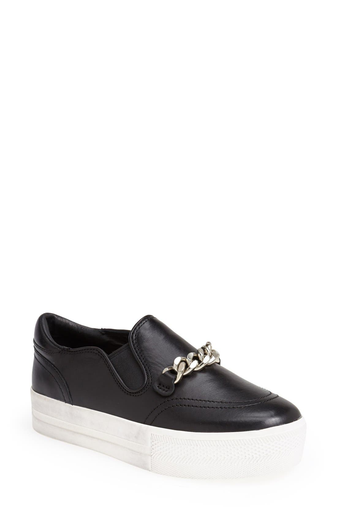 'Joe' Platform Sneaker, Main, color, BLACK/ BLACK
