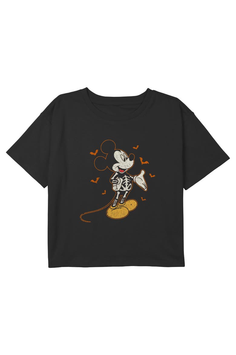 Girls Mickey & Friends Halloween X-ray Costume Mickey T Shirt, Main, color, Black