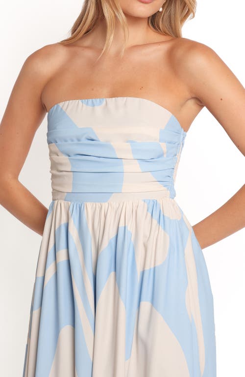 Petal And Pup Petal & Pup Nesta Strapless Maxi Dress In Blue