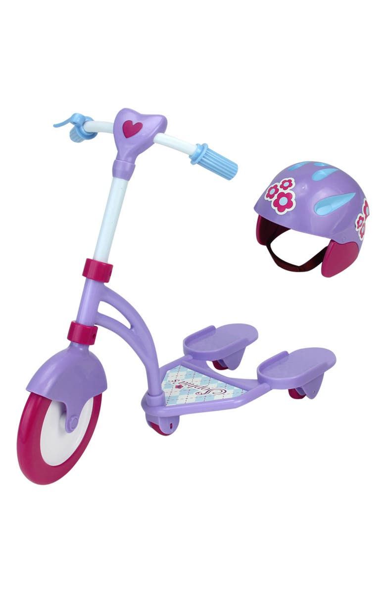 Teamson Kids Sophia's 18" Doll Mini Scooter & Helmet, Main, color,