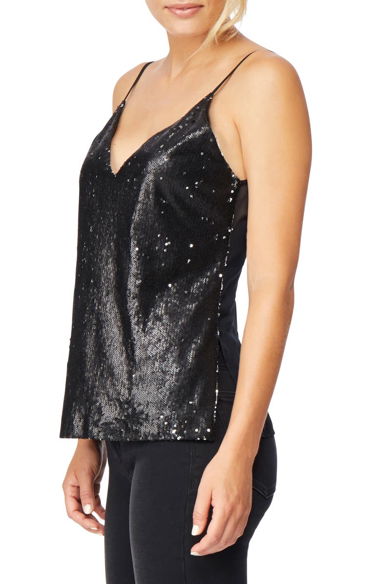 Habitual Mixed Media Reversible Sequin Camisole, Alternate, color,