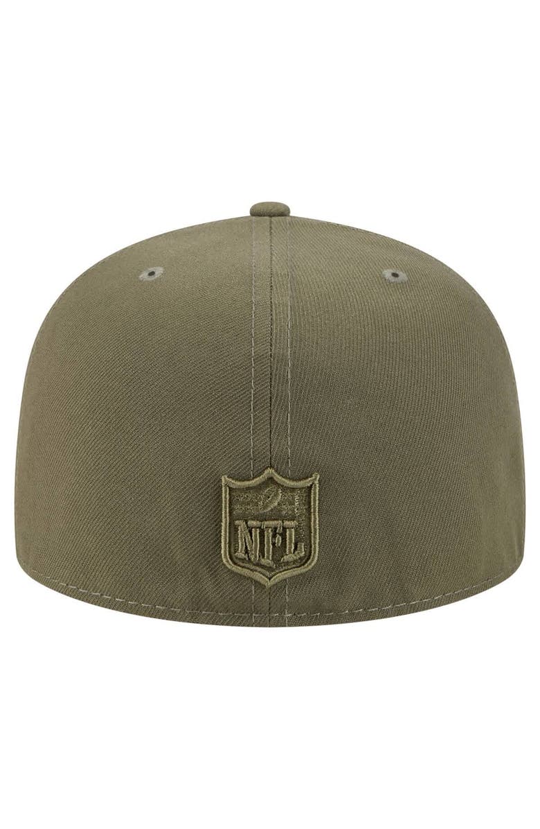New Era Men's New Era  Olive Philadelphia Eagles Color Pack A-Frame 59FIFTY Fitted Hat, Alternate, color, Olive