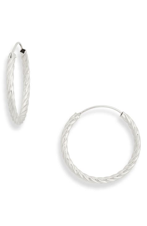 Twisted Endless Hoop Earrings