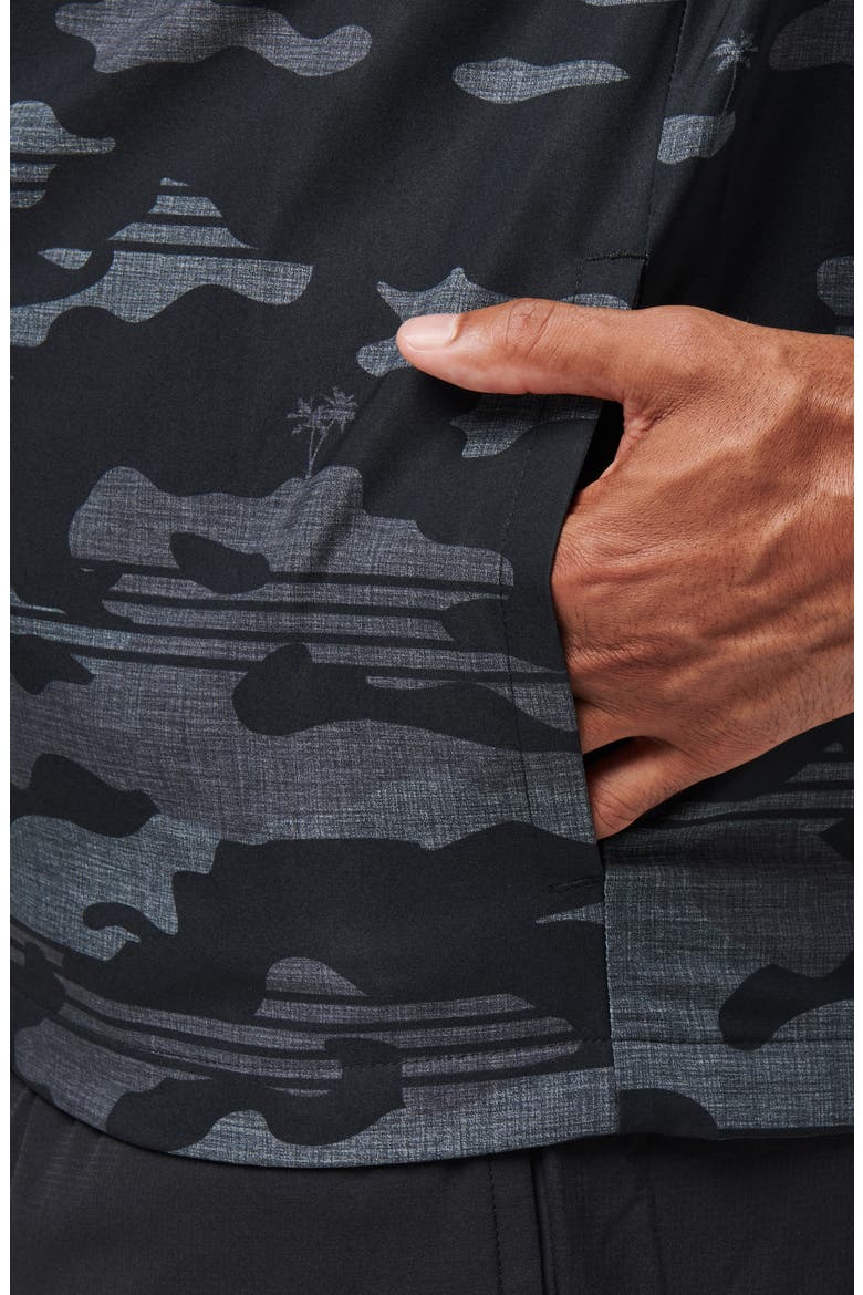 Camo Zip Hoodie, Alternate, color, BLACK