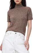 Love By Design Toddy Mock Neck Short Sleeve Sweater