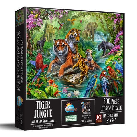 Tiger Jungle 500 piece Jigsaw Puzzle for Adults