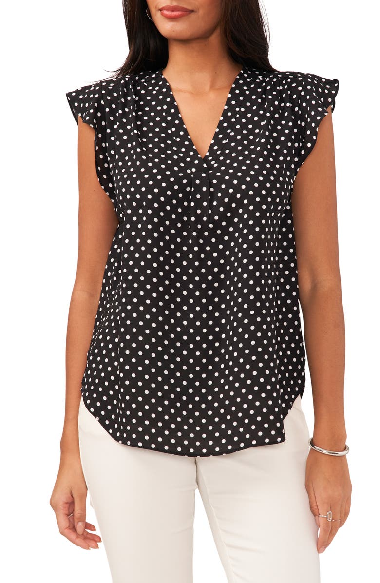 Chaus Flutter Sleeve Blouse, Main, color,